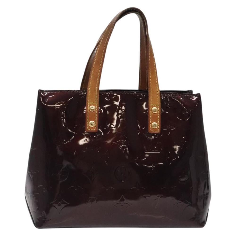 LOUIS VUITTON Monogram Vernis Reade PM Hand Bag Amarante M91993 LV Auth 118523 - Picture 13 of 16